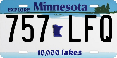 MN license plate 757LFQ