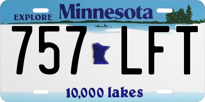 MN license plate 757LFT