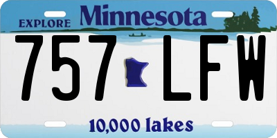 MN license plate 757LFW