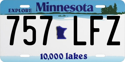 MN license plate 757LFZ