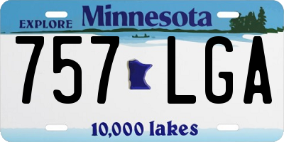 MN license plate 757LGA