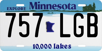 MN license plate 757LGB