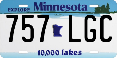 MN license plate 757LGC