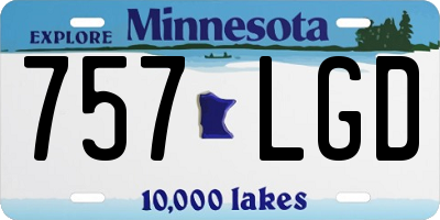 MN license plate 757LGD