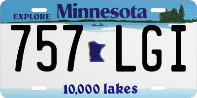 MN license plate 757LGI