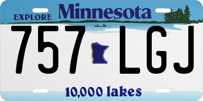 MN license plate 757LGJ