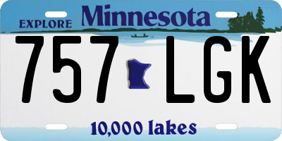 MN license plate 757LGK