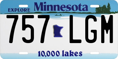 MN license plate 757LGM