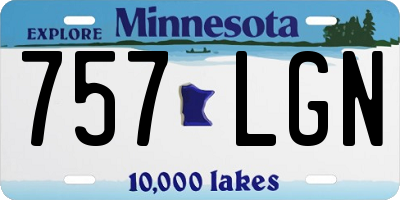 MN license plate 757LGN