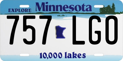 MN license plate 757LGO