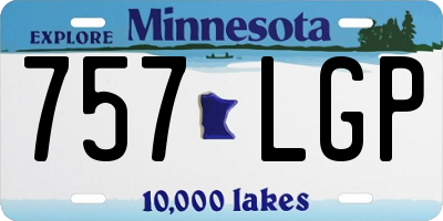 MN license plate 757LGP