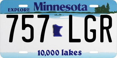MN license plate 757LGR