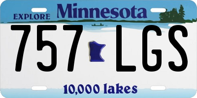 MN license plate 757LGS
