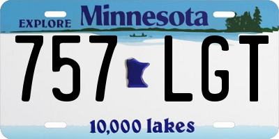 MN license plate 757LGT