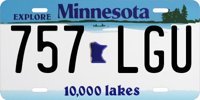 MN license plate 757LGU