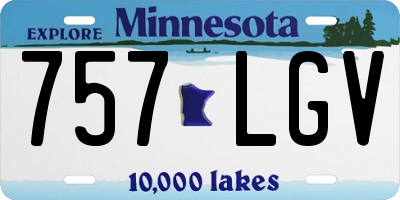 MN license plate 757LGV