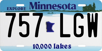 MN license plate 757LGW