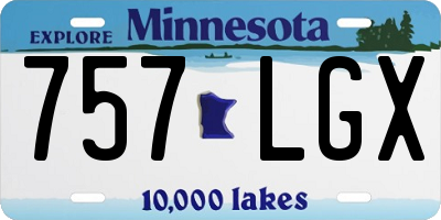 MN license plate 757LGX