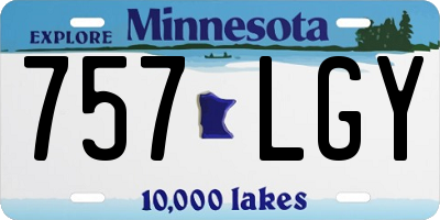 MN license plate 757LGY