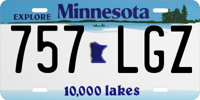 MN license plate 757LGZ