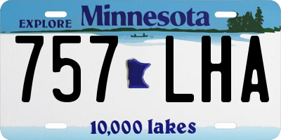 MN license plate 757LHA