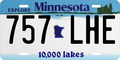 MN license plate 757LHE
