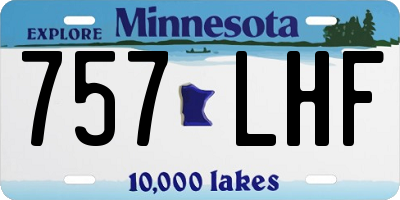 MN license plate 757LHF