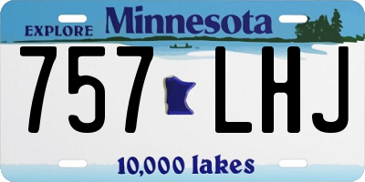 MN license plate 757LHJ