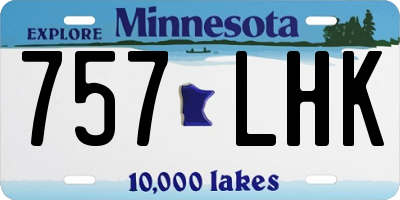 MN license plate 757LHK