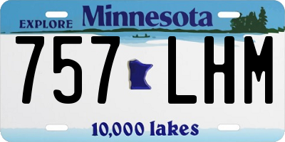 MN license plate 757LHM