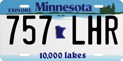 MN license plate 757LHR