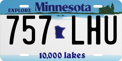 MN license plate 757LHU