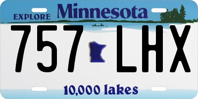 MN license plate 757LHX