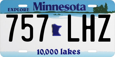 MN license plate 757LHZ