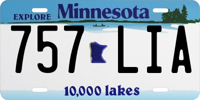 MN license plate 757LIA