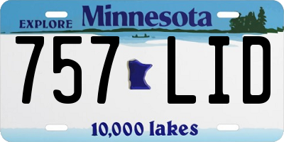 MN license plate 757LID