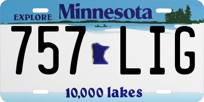MN license plate 757LIG