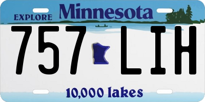 MN license plate 757LIH