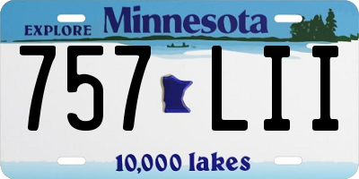 MN license plate 757LII