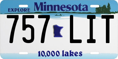MN license plate 757LIT