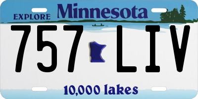 MN license plate 757LIV