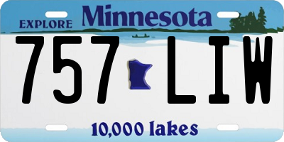 MN license plate 757LIW