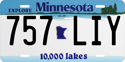 MN license plate 757LIY