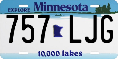 MN license plate 757LJG