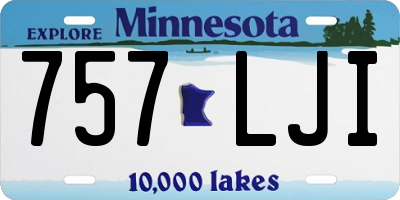 MN license plate 757LJI