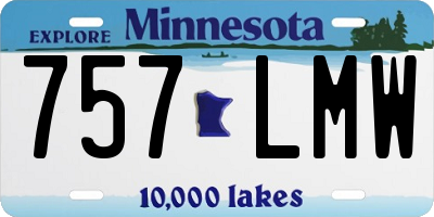 MN license plate 757LMW