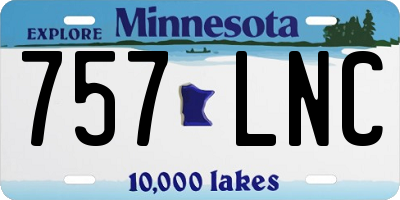 MN license plate 757LNC