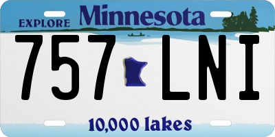 MN license plate 757LNI