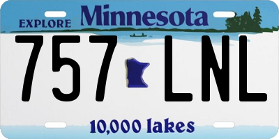MN license plate 757LNL