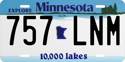 MN license plate 757LNM